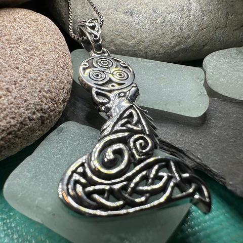 Load image into Gallery viewer, Celtic Forest Fox Necklace
