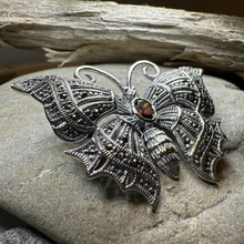 Load image into Gallery viewer, Marcasite Butterfly Brooch
