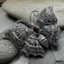 Load image into Gallery viewer, Marcasite Butterfly Brooch
