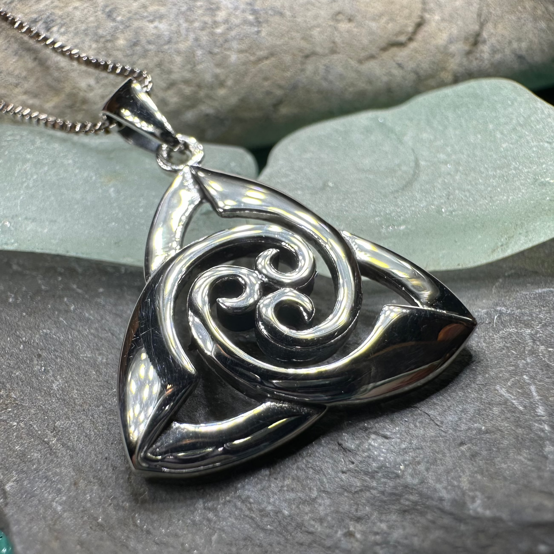 Devonna Trinity Knot Necklace in sterling silver