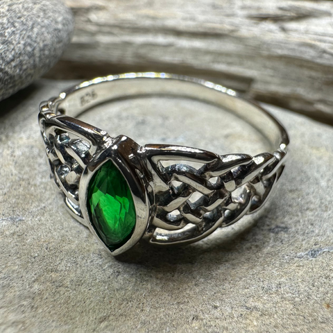 Load image into Gallery viewer, Emily Celtic Knot Ring in Sterling Silver
