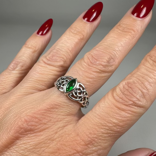 Emily Celtic Knot Ring in Sterling Silver
