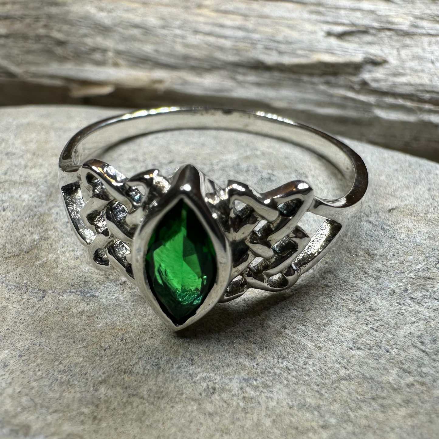 Cora Celtic Knot Ring in Sterling Silver — view 6