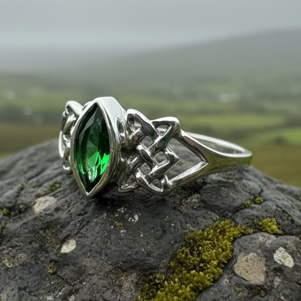 Cora Celtic Knot Ring in Sterling Silver