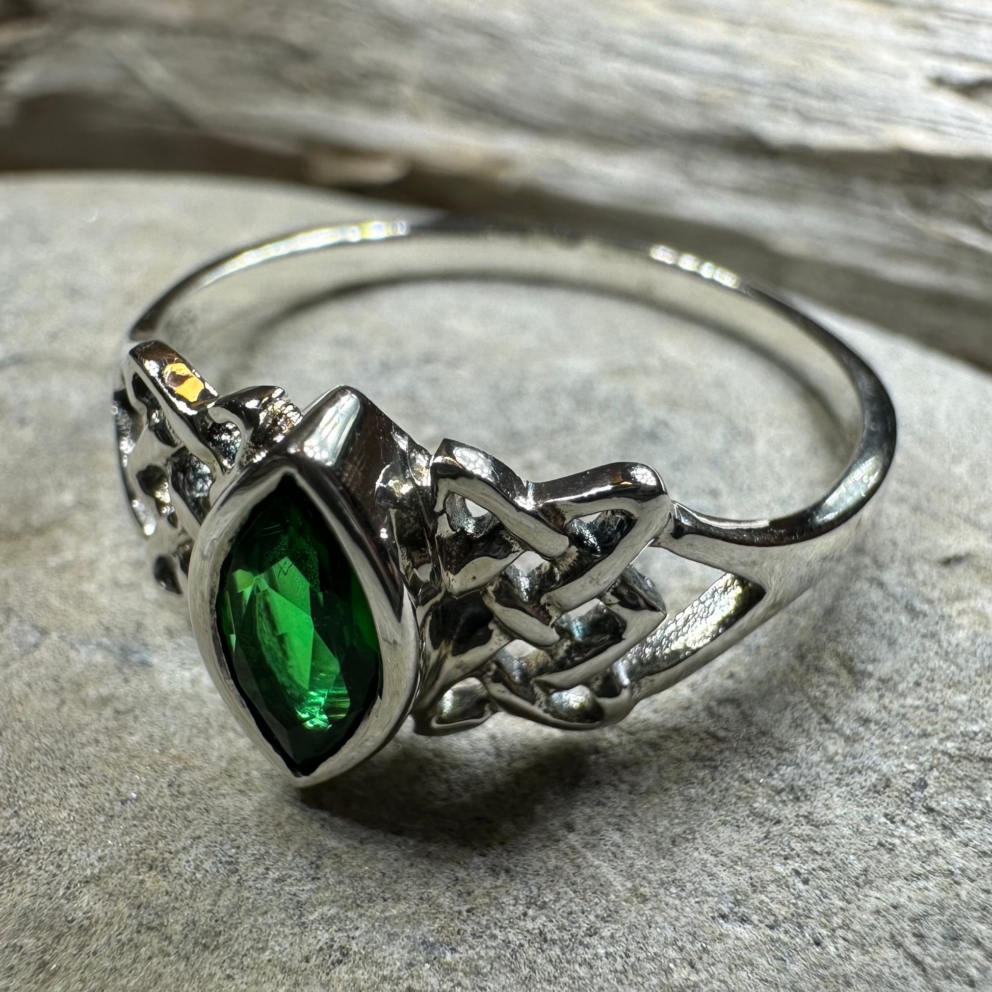 Cora Celtic Knot Ring in Sterling Silver — view 8