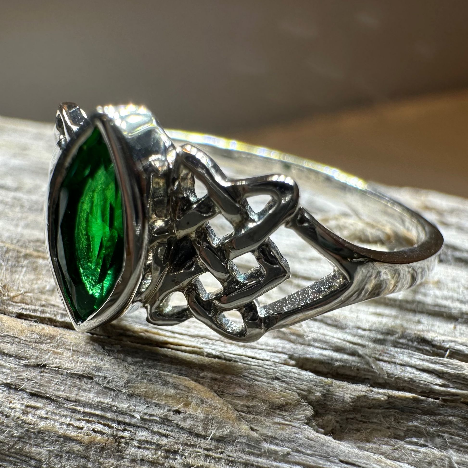 Cora Celtic Knot Ring in Sterling Silver — view 4