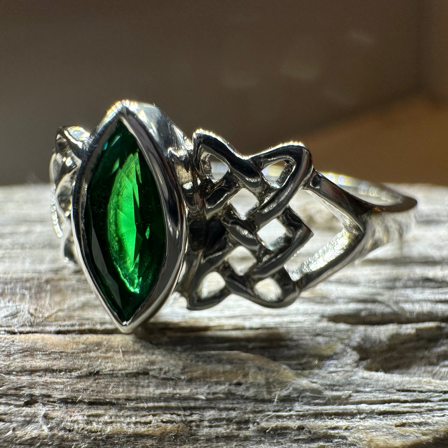 Cora Celtic Knot Ring in Sterling Silver — view 3