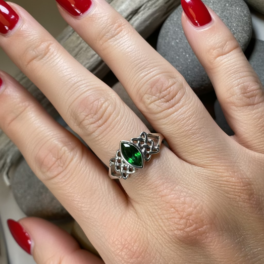 Cora Celtic Knot Ring in Sterling Silver