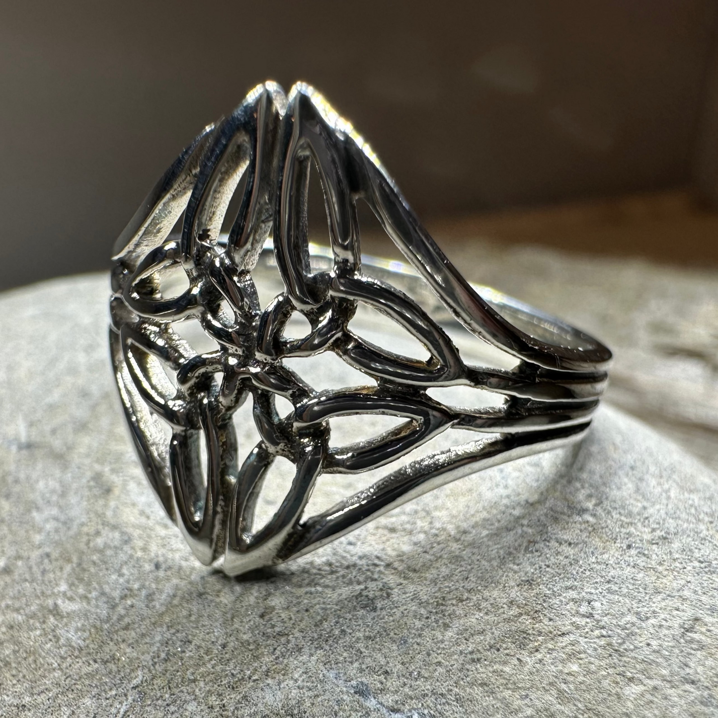 Lucinda Celtic Knot Ring in Sterling Silver — view 7