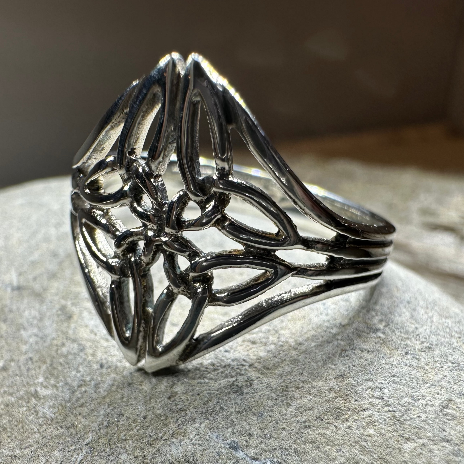 Lucinda Celtic Knot Ring in Sterling Silver — view 7