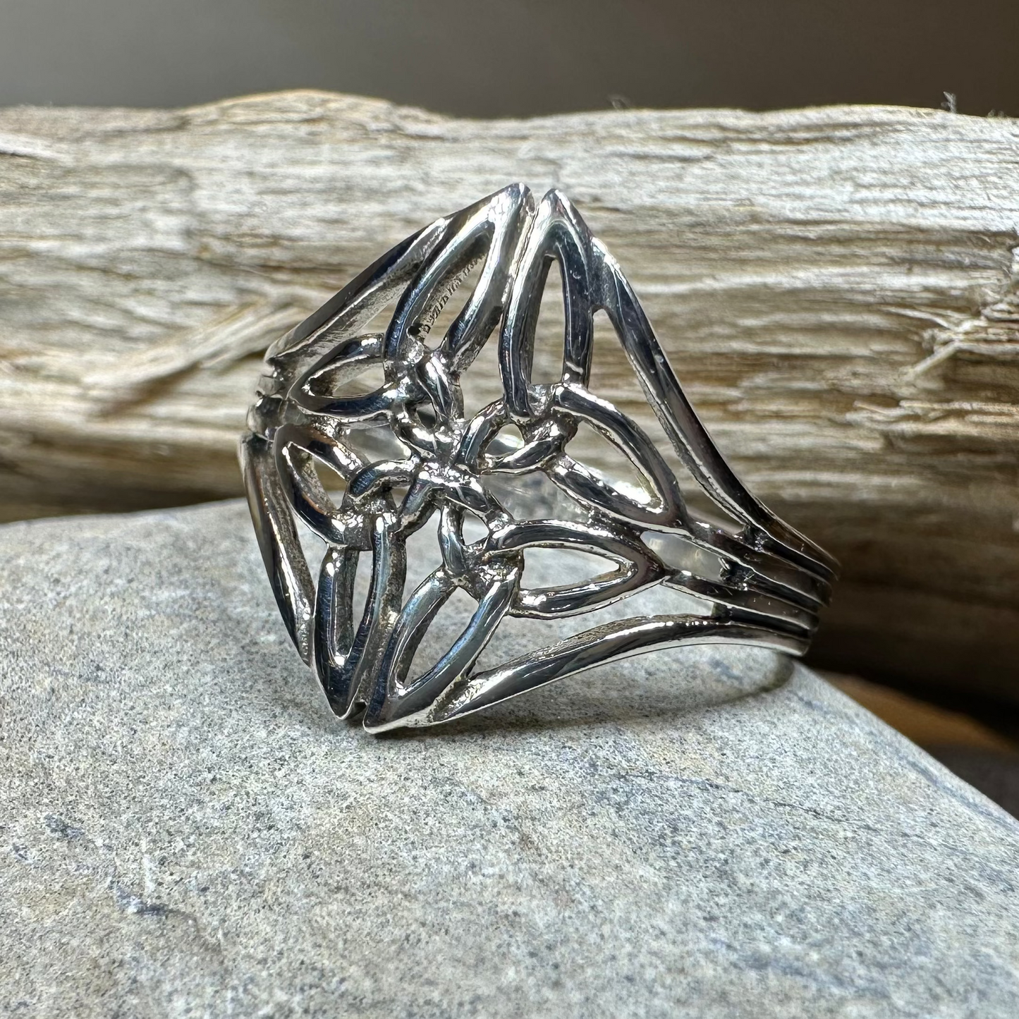 Lucinda Celtic Knot Ring in Sterling Silver — view 6