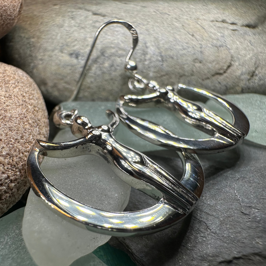 Astra Star Goddess Crescent Moon Earrings