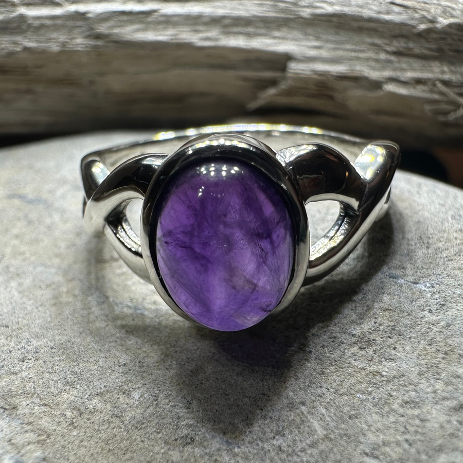 Marianne Celtic Knot Amethyst Ring