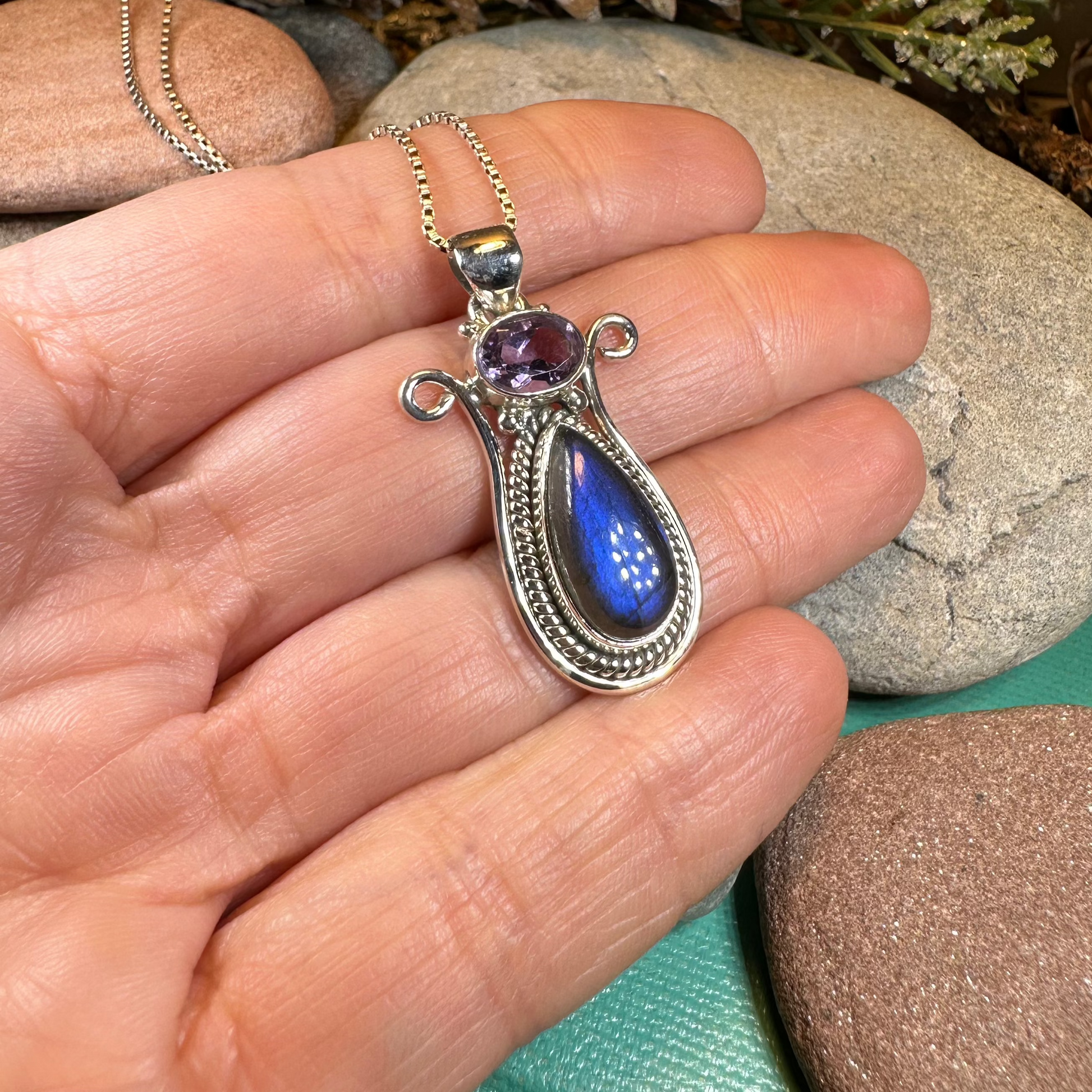 Romilly Labradorite Necklace — view 9
