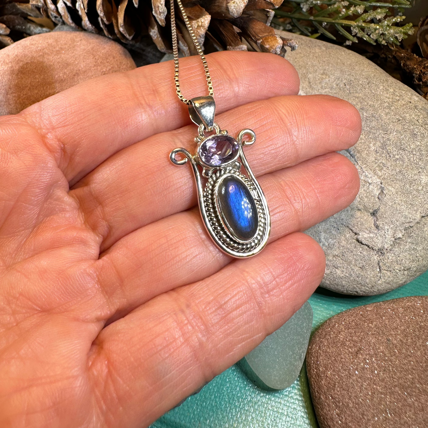 Romilly Labradorite Necklace — view 12