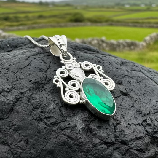 Mirra Owl Necklace in Sterling Silver