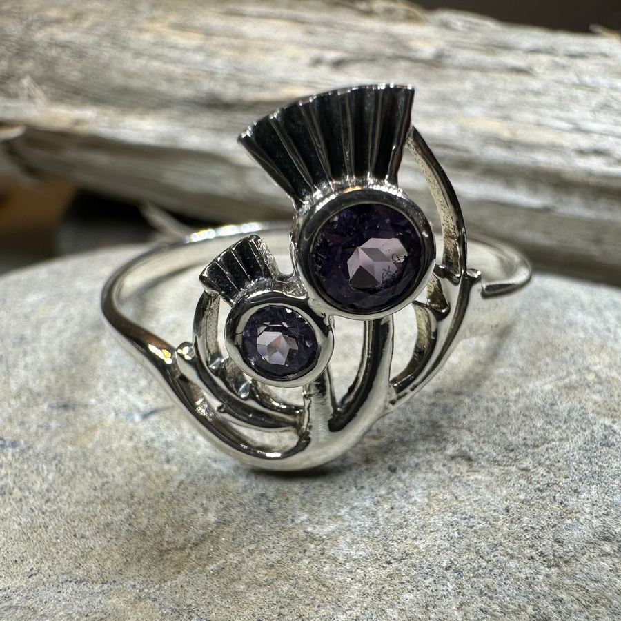 Adairia Scottish Thistle Amethyst Ring
