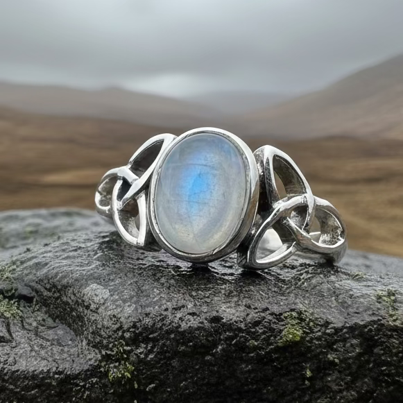 Nina Celtic Knot Moonstone Ring for Women