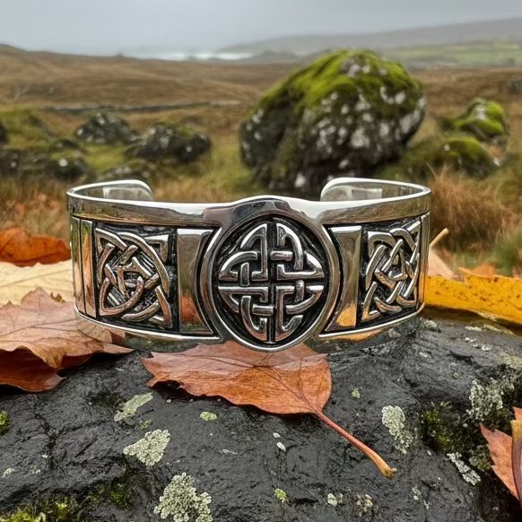 Ancient Knots Celtic Cuff Bracelet