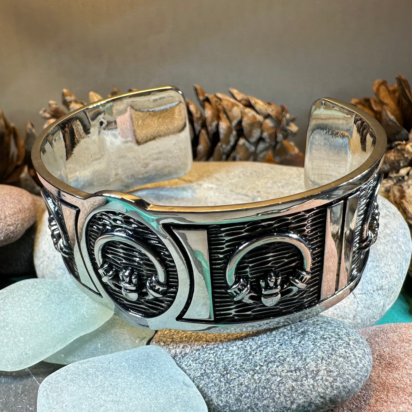 Irish Claddagh Cuff Bracelet — view 3