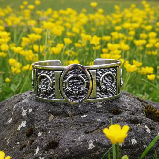 Irish Claddagh Cuff Bracelet — view 5