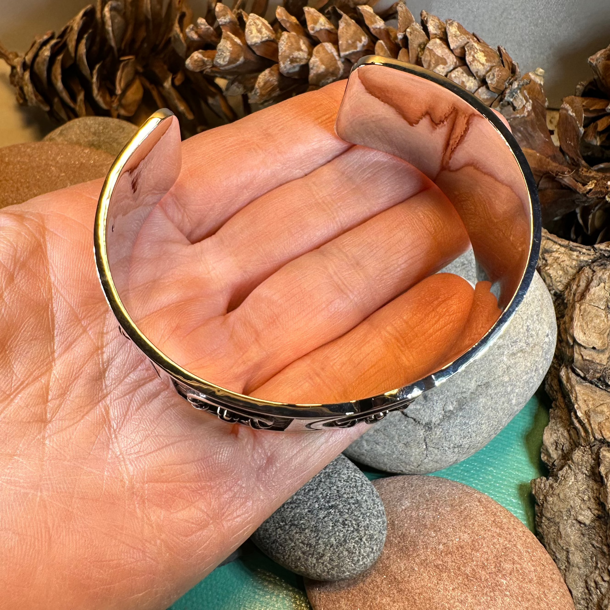 Irish Claddagh Cuff Bracelet — view 4