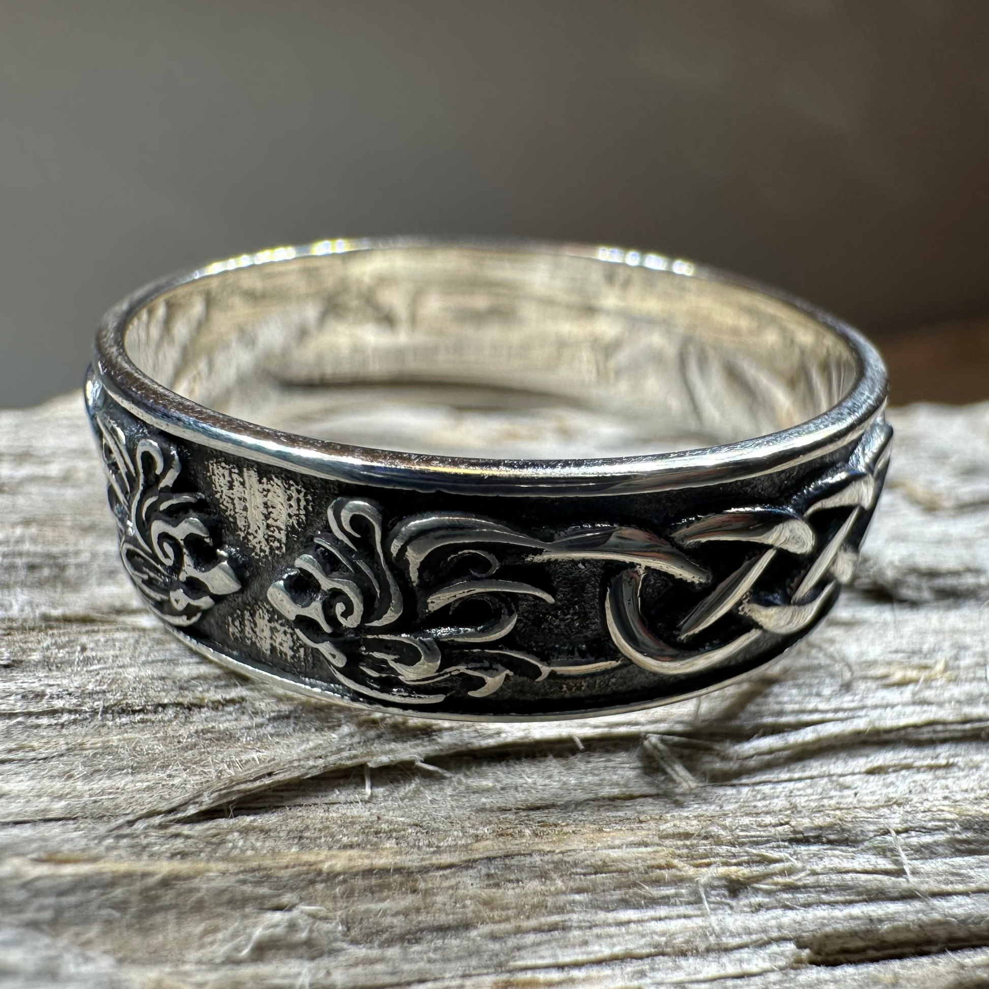 Celtic Lion Ring in sterling silver