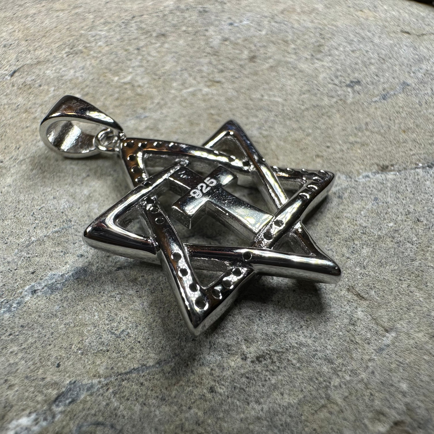 Star of David Cross Opal Necklace