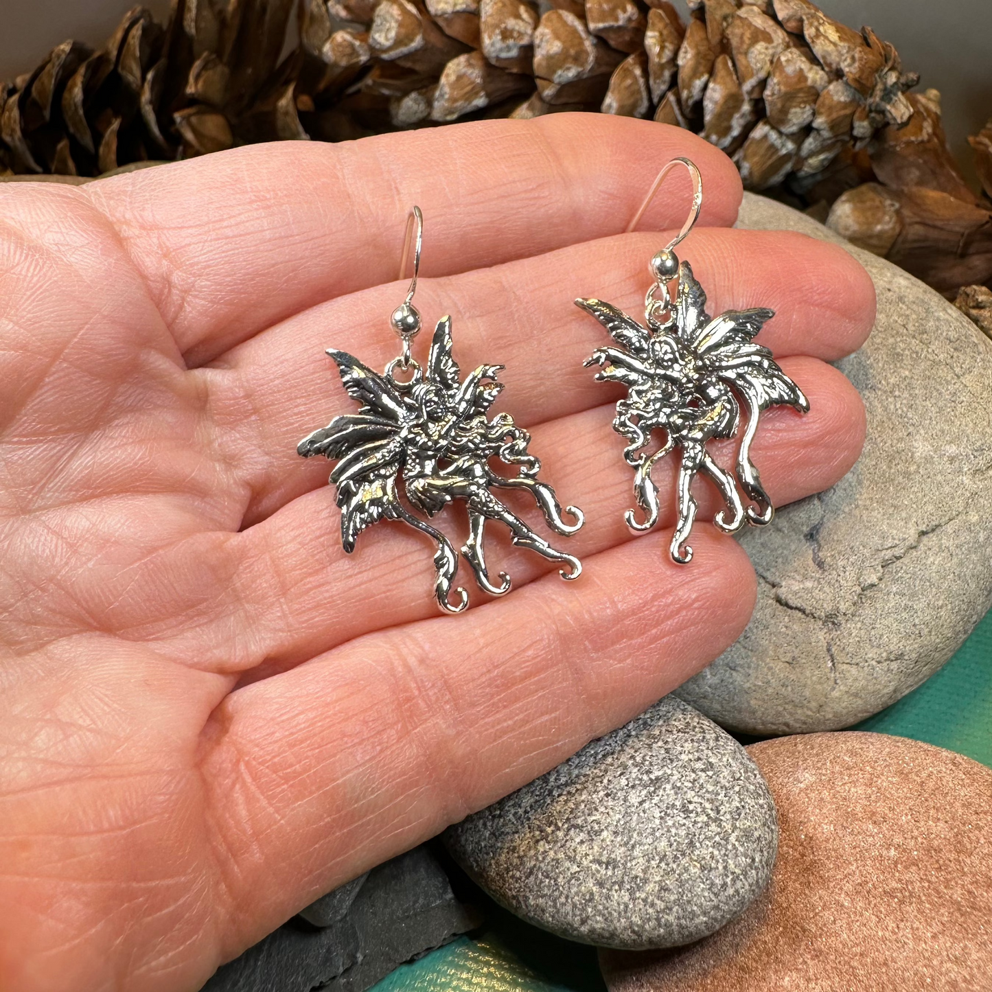 Firefly Fairy Earrings in Sterling Silver — view 6