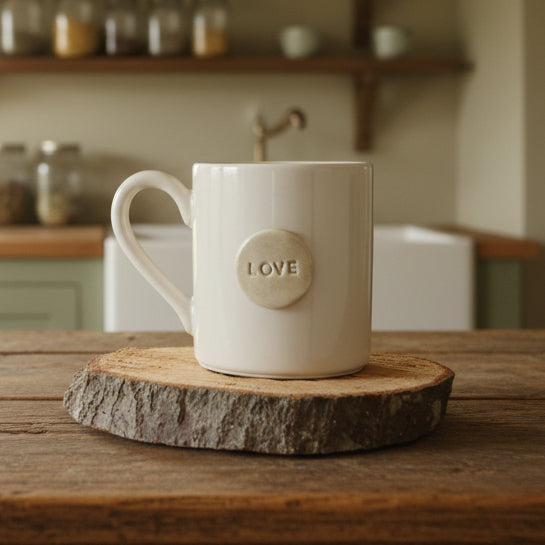Handmade Pottery Love Mug - Made in the U.S.A.