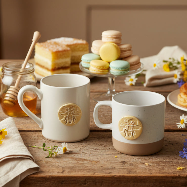 Handmade Pottery Bee Mug - Made in the U.S.A.
