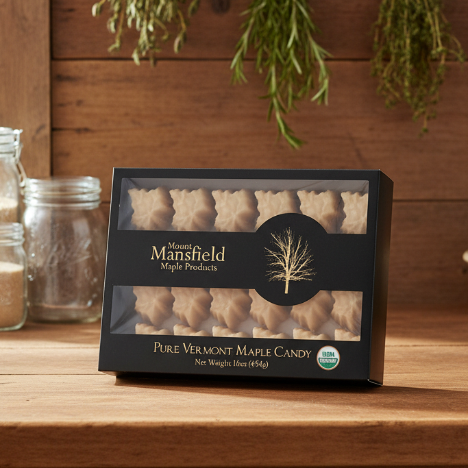 Organic Pure Maple Sugar Candy - Made in Vermont