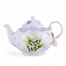 Load image into Gallery viewer, Lily of the Valley Fine China Teapot
