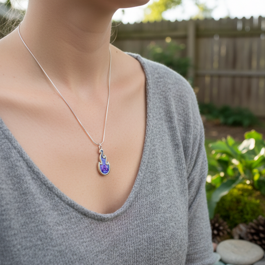 Mystical Celtic Flame Necklace - Handmade in Scotland — view 7