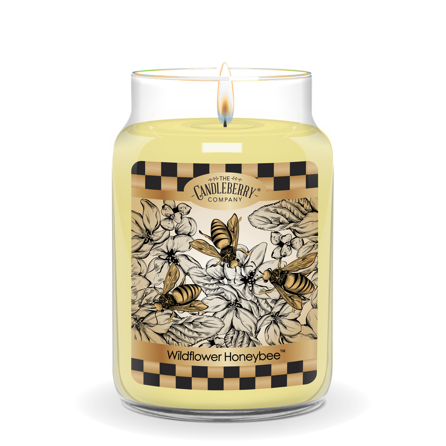Hand-poured Wildflower Honeybee Large Jar Candle - Made in the U.S.A.