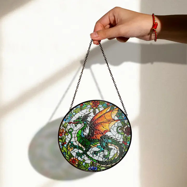 Medieval Dragon Stained Glass