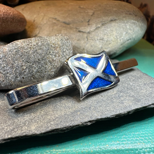 Scotland Flag Tie Bar - Handmade in Scotland — view 6