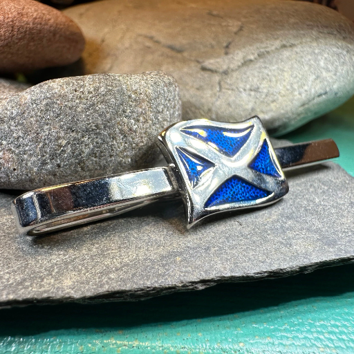 Scotland Flag Tie Bar - Handmade in Scotland — view 2