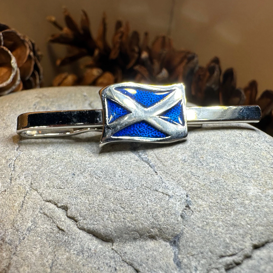 Scotland Flag Tie Bar - Handmade in Scotland — view 3
