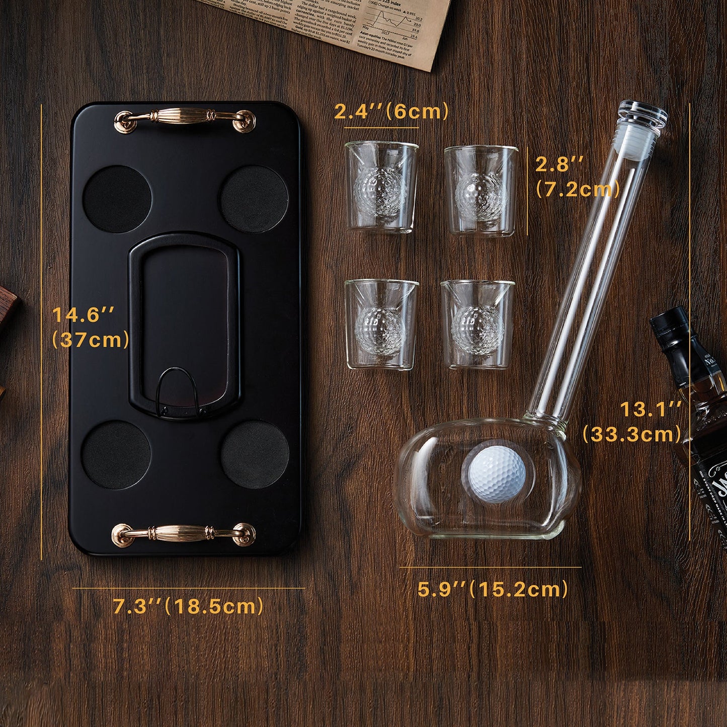 Golf Decanter & Glasses Set