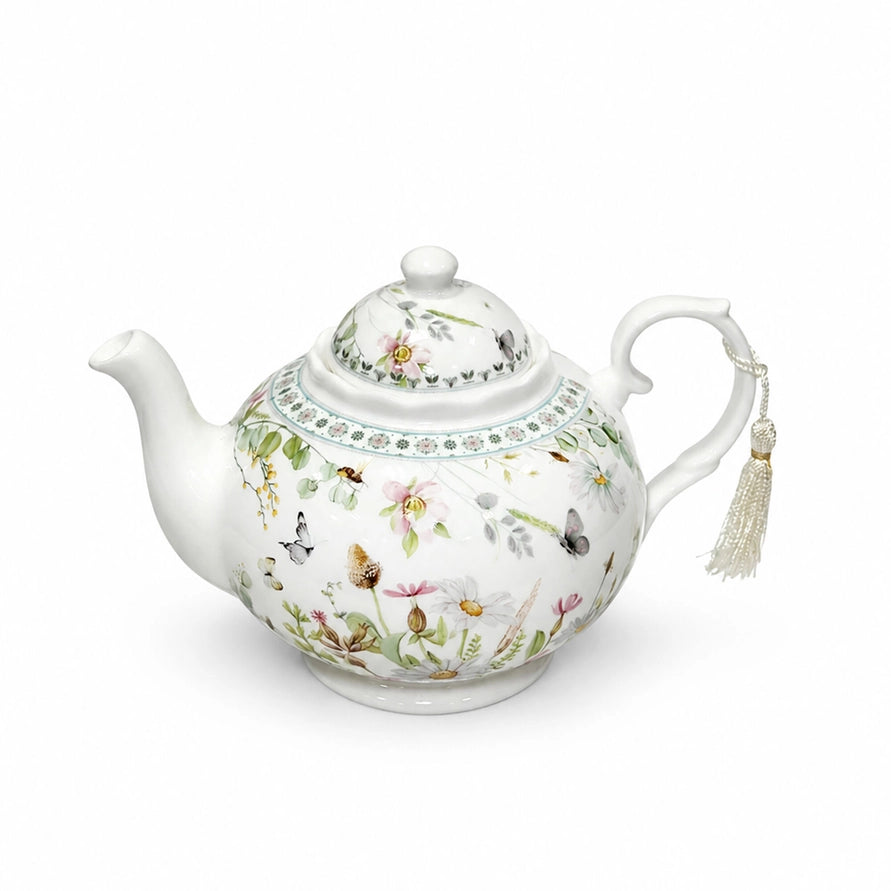 Daisies & Butterflies Fine China Teapot