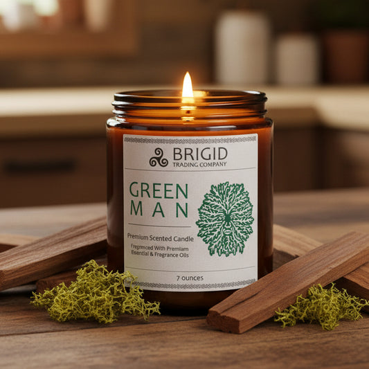Green Man Soy Wax Candle - Moss, Rainwater, Old Growth Forests, and White Musk