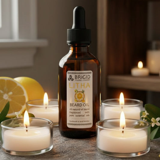Litha Natural Beard Oil - Lemon, Ylang Ylang, Sweet Orange, and Myrtle