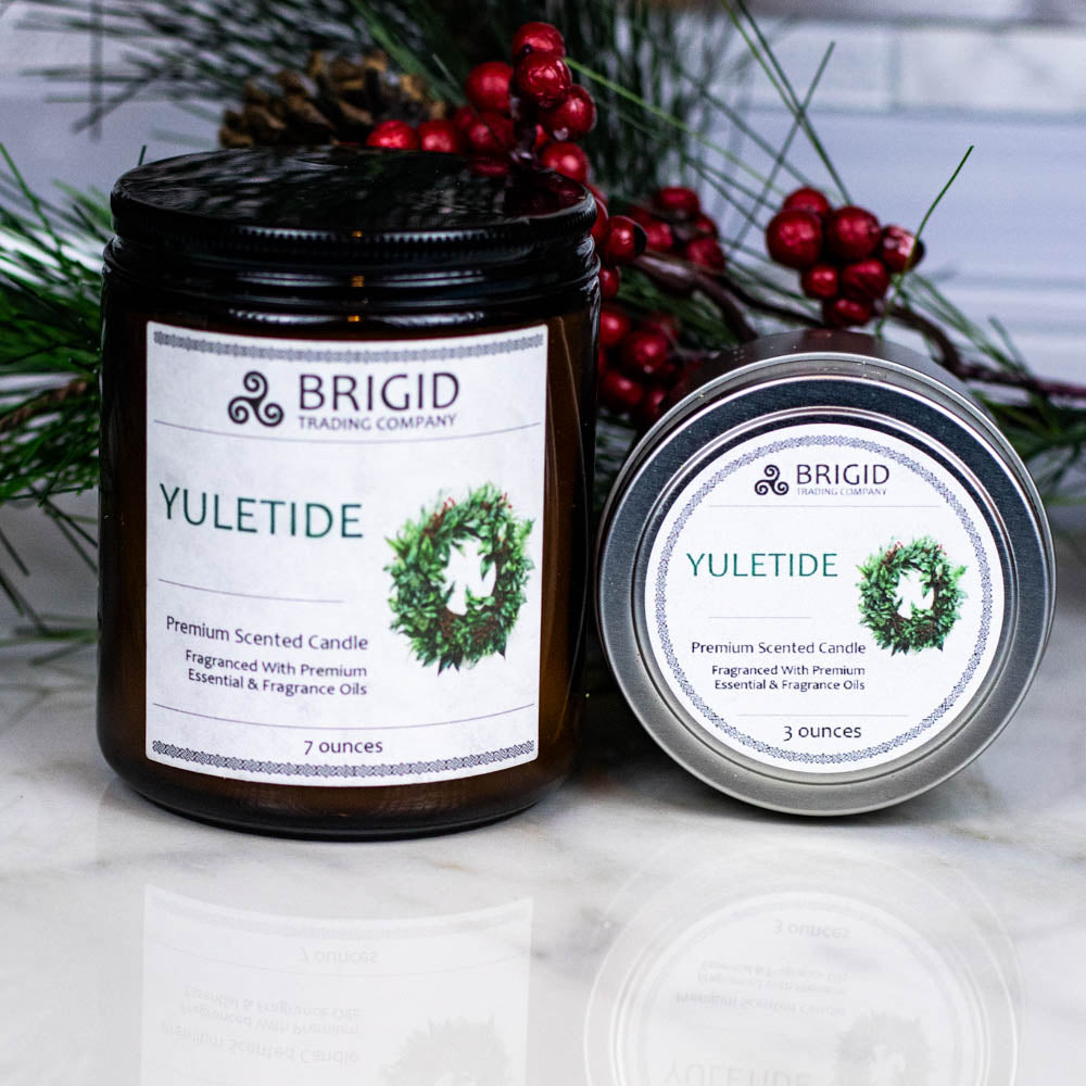 Yuletide Soy Wax Candle - Juniper, Christmas Wreaths, Pine Trees, and Bonfire Smoke — view 3