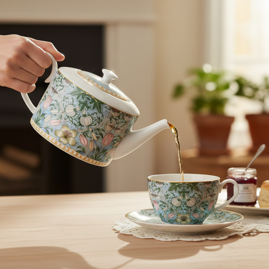 William Morris Garden Fine China Teapot