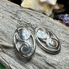 Load image into Gallery viewer, Ancient Echo Celtic Spiral Earrings
