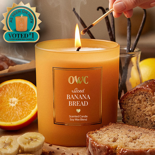 Iced Banana Bread Soy Wax Candle - Made in the U.S.A.
