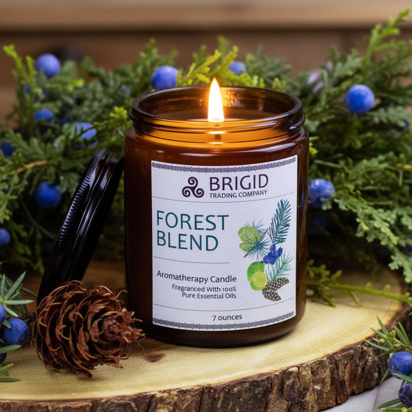 Forest Blend Soy Wax Candle - Juniper, Pine, Balsam, Cedar, and Lime in pewter