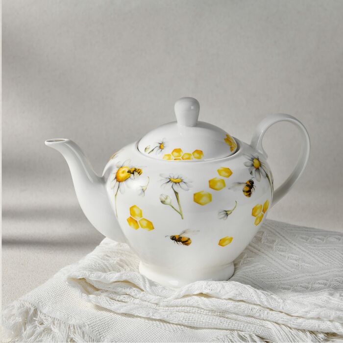 Bees & Honey Fine China Teapot