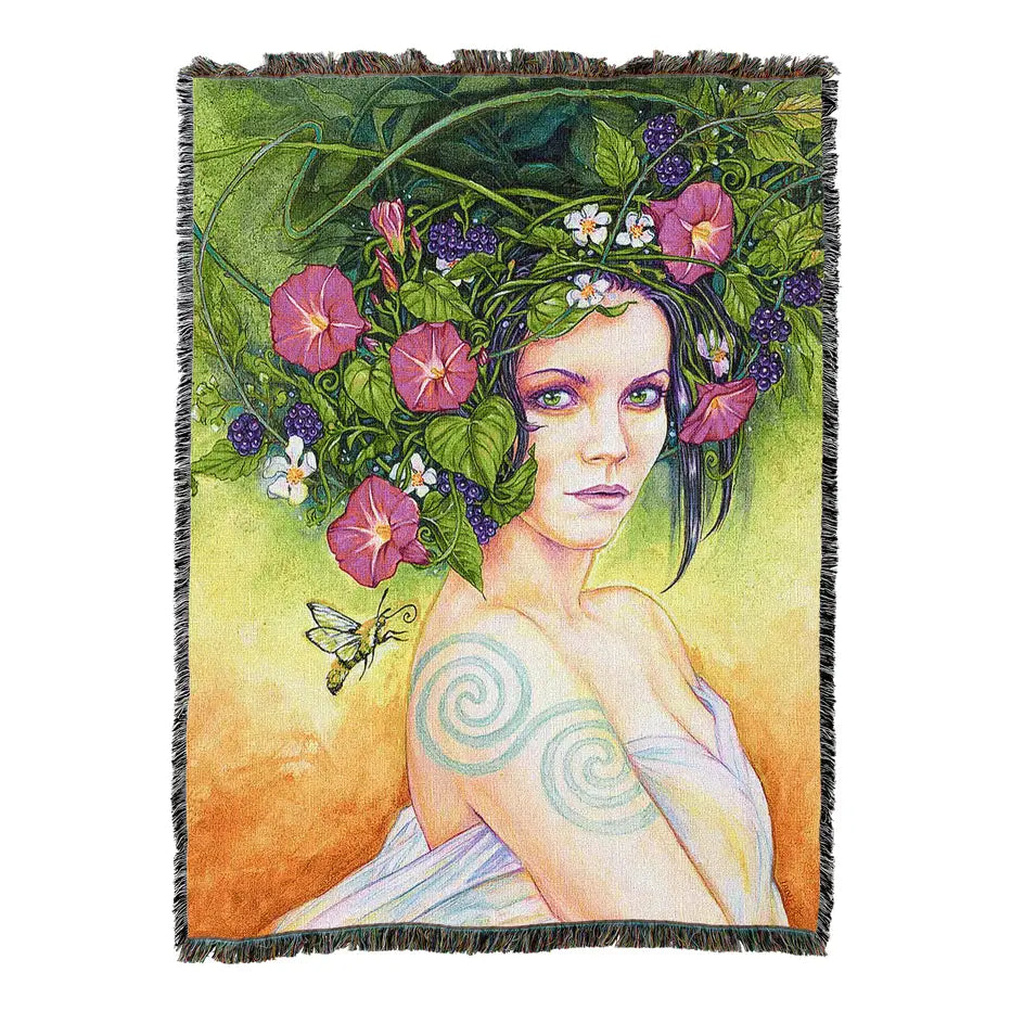 Celtic Goddess Cotton Blanket - Handmade in North Carolina